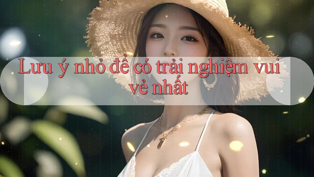Lưu ý nhỏ để có trải nghiệm vui vẻ nhất